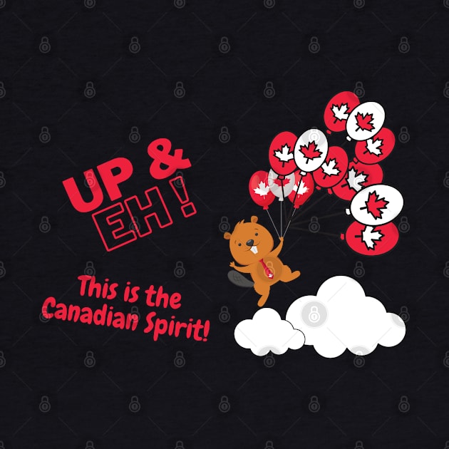 Canadian Up and Eh - Canadian Spirit - beaver and balloons by Mission Bear